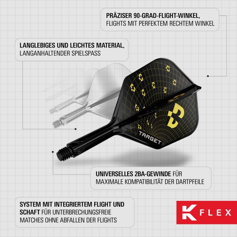 Target K-Flex Bolide Shaft/Flight System Shape No6 Shafts