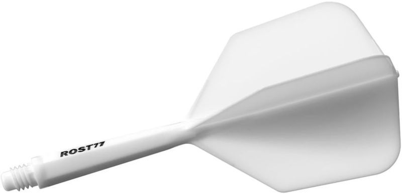 Cuesoul aletta per freccette/Asta ROST 77 Solid White Big Wing Flights
