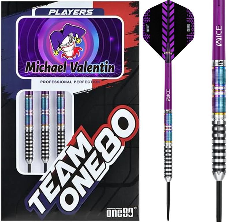 ONE80 Michael Valentin Signature Freccette Steel Tip 19/22 Grammi Steeldarts