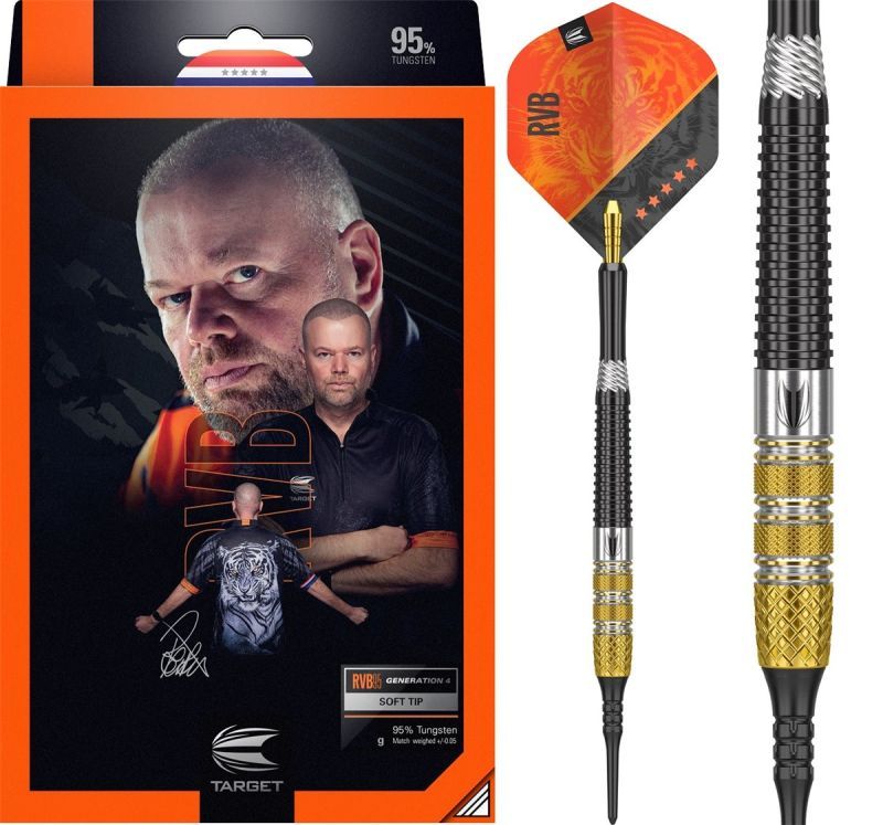 Target Raymond van Barneveld RvB GEN 4 SP 95 Fléchettes à pointe souple 18/20 Grammes Softdarts