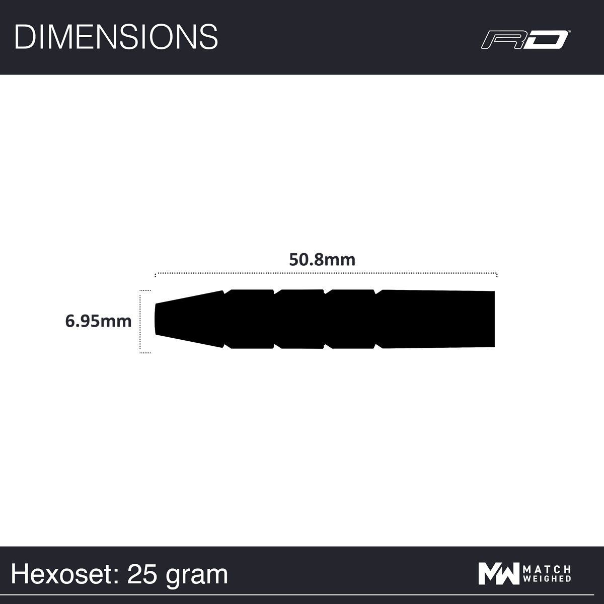 Reddragon Hexoset 3 85% Steeldarts 25 Gramm Steeldarts