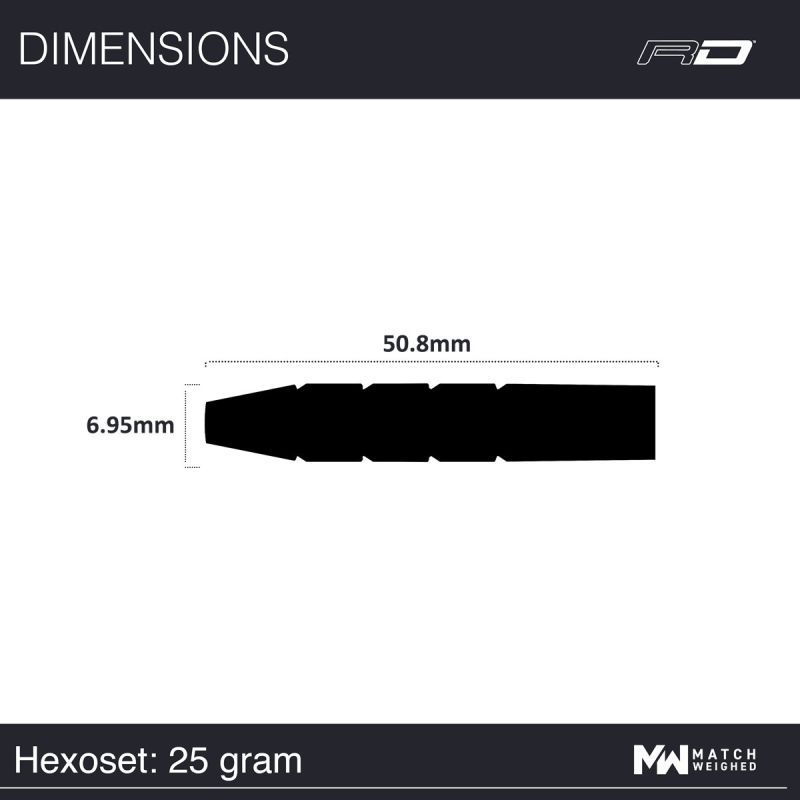 Reddragon Hexoset 3 85% Steeldarts 25 Gramm Steeldarts
