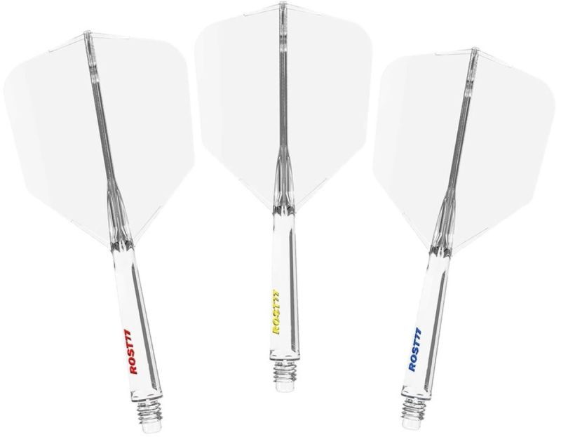 Cuesoul aletta per freccette/Asta ROST 77 Trasparente Blue/Red/Yellow Big Wing Flights