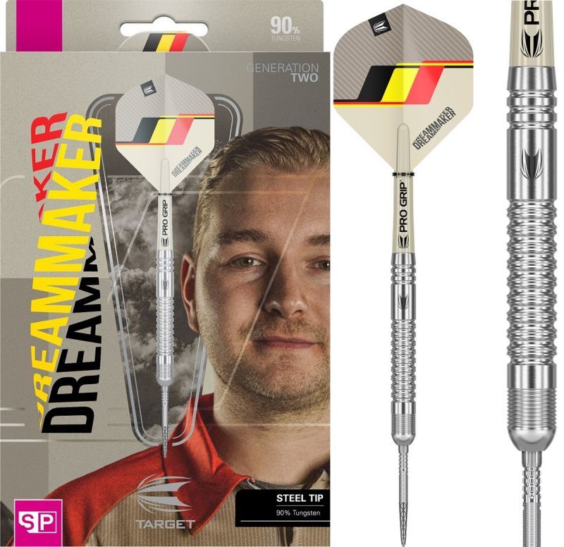 Target Dimitri Van den Bergh G2 90% Swiss Steeldarts 21/23/25 Gram
Steeldarts