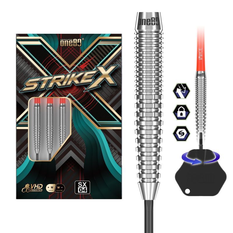 ONE80 Strike X SX04 90% Steeldarts 21/23/25 Gramm Steeldarts