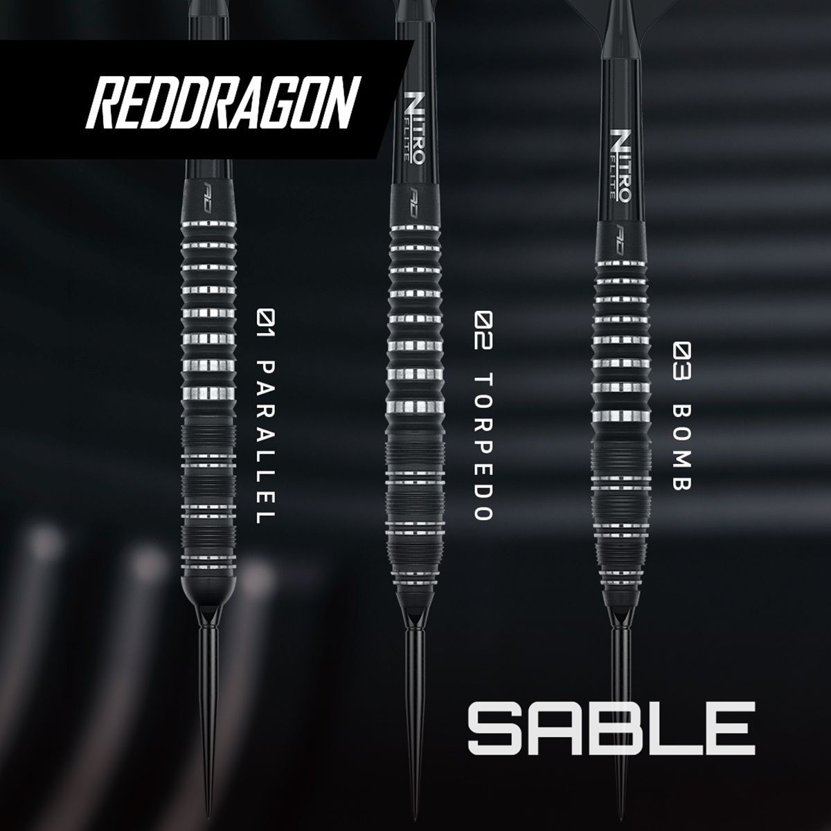 Reddragon Sable Parallel Switch Point 90% Steeldarts 21/22/23/24 Gramm Steeldarts