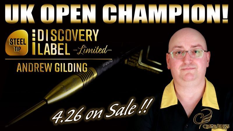 Cosmo Darts Discovery Label Limited Edition Andrew Gilding 95% Steeldarts 25g Steeldarts