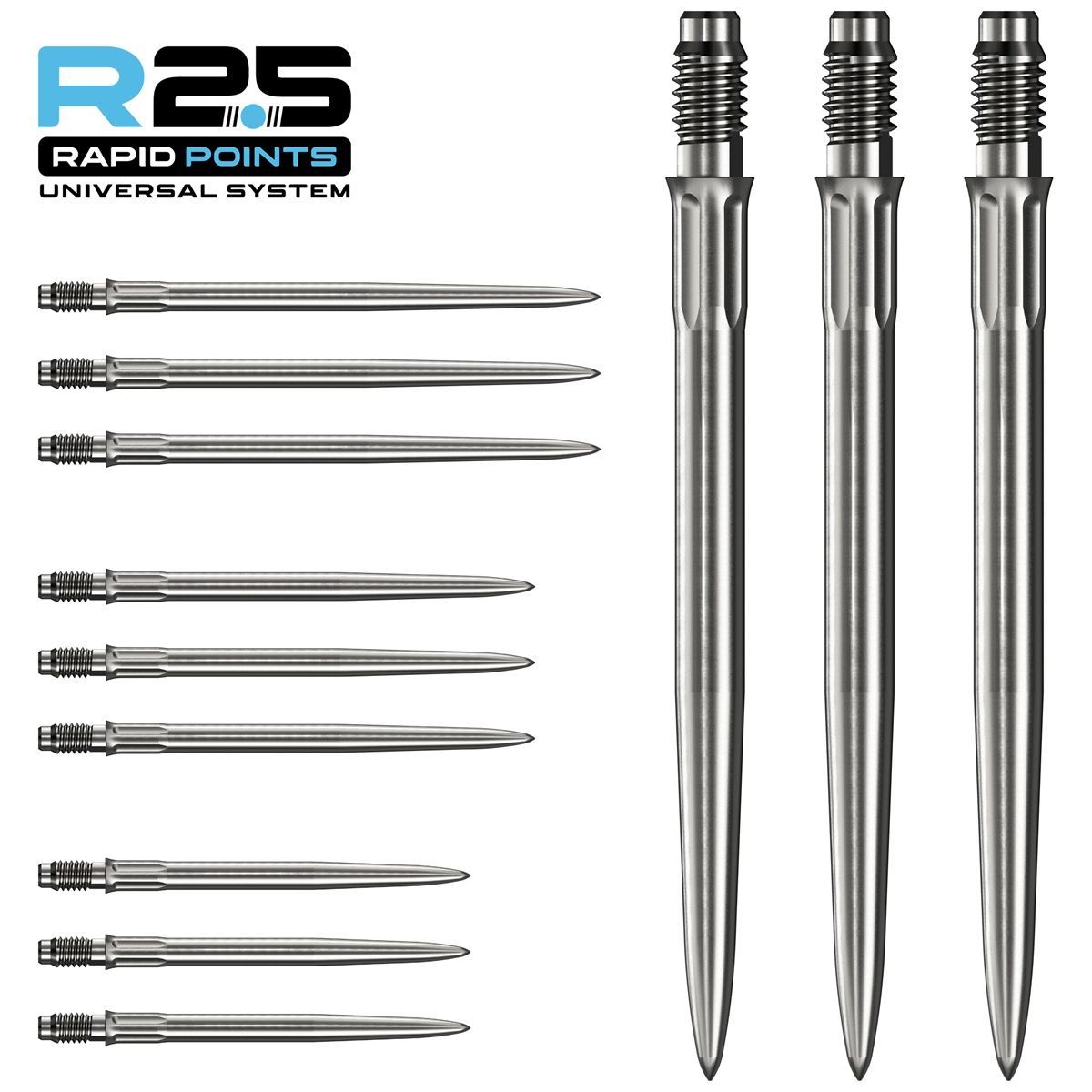 Mission R2.5 Rapid Point RP SM1 Argent/Noir 30/35/40 mm Wechselspitzen