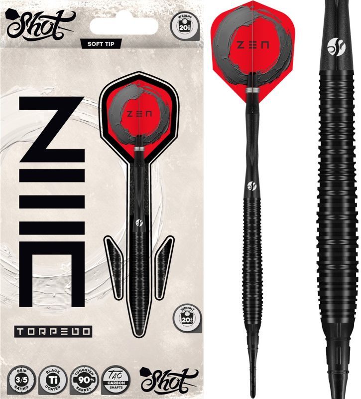 Shot! Zen Torpedo 90% Tungsten Softdarts 20 Gramm Softdarts