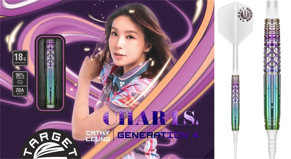 Target Cathy Leung Charis G4 90% 2BA Le mie freccette elettroniche Soft Tip 18 Grammi Softdarts
