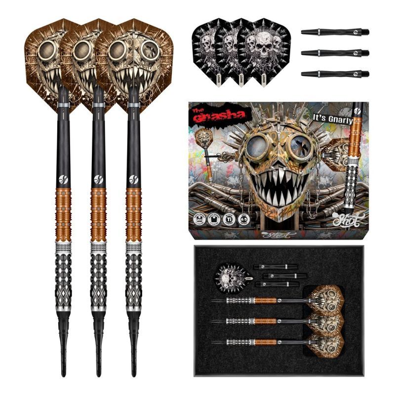 Shot! Gnarly Gnasha 95% Tungsten Softdarts 20 Gramm Softdarts