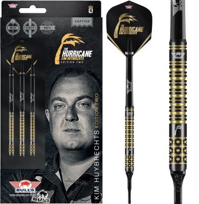 Bull's Kim Huybrechts 90% Black Edition 2 Fléchettes à pointe souple 19 Grammes Softdarts