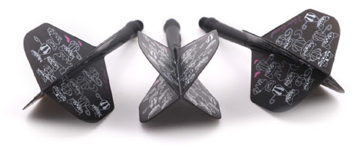 Cuesoul aletta per freccette/Asta Ak5 Catty Black Katzen Standard No2 Flights
