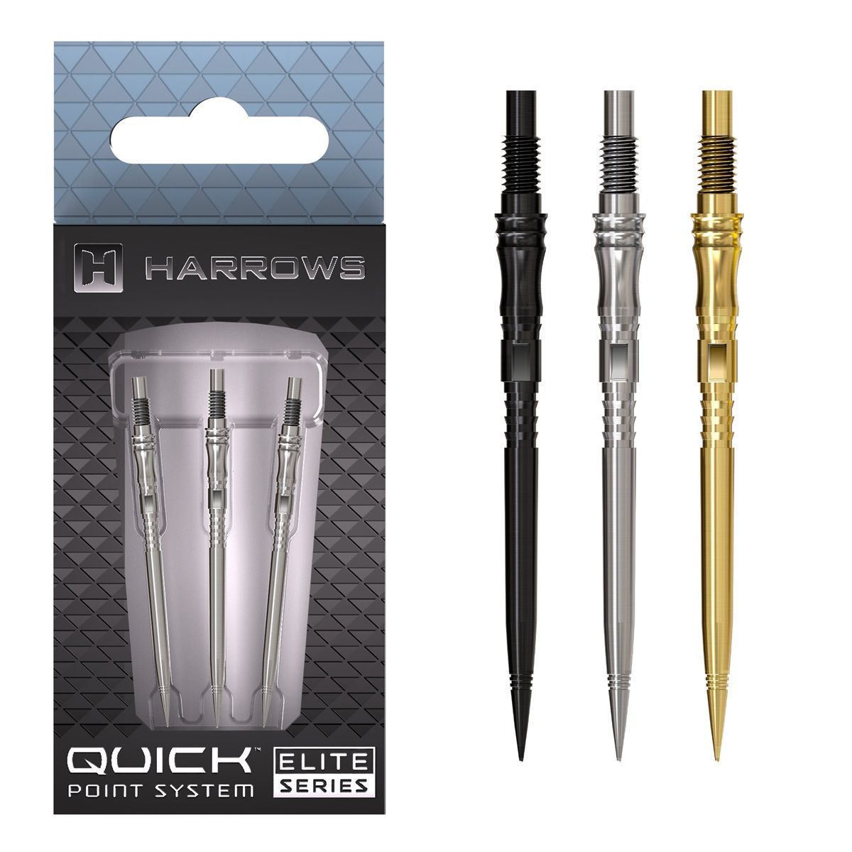 Harrows Quick Points Apex Axis 30/35/40 mm Silver/Black/Gold Wechselspitzen
