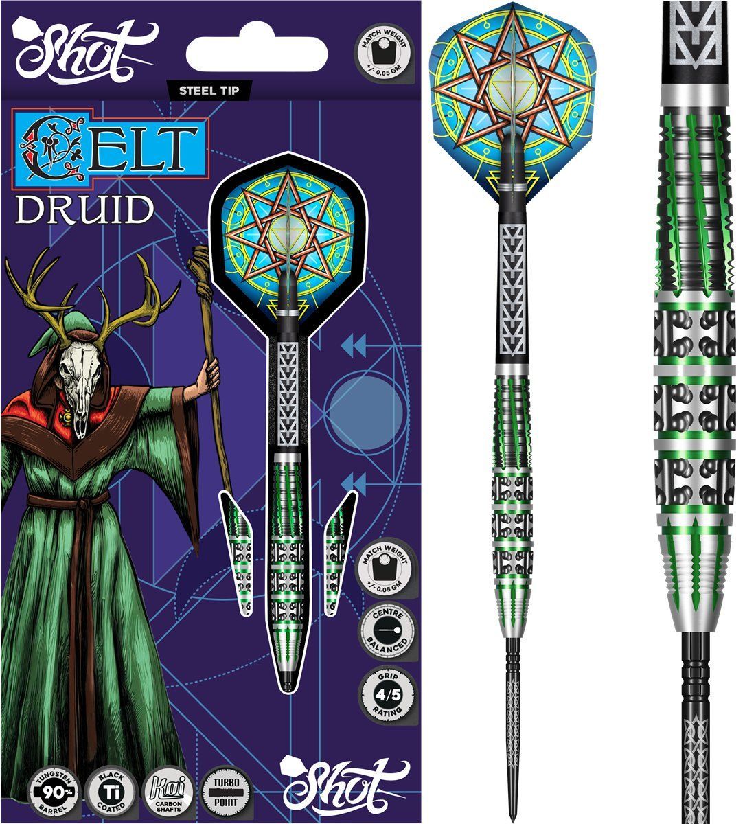 Shot! Celt Druid TP 90% Steeldart 23/24 Gram Steeldarts