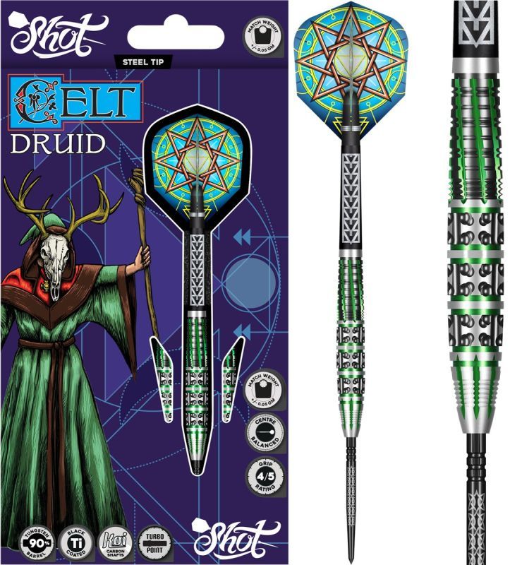 Shot! Celt Druid TP 90% Steeldart 23/24 Gram Steeldarts