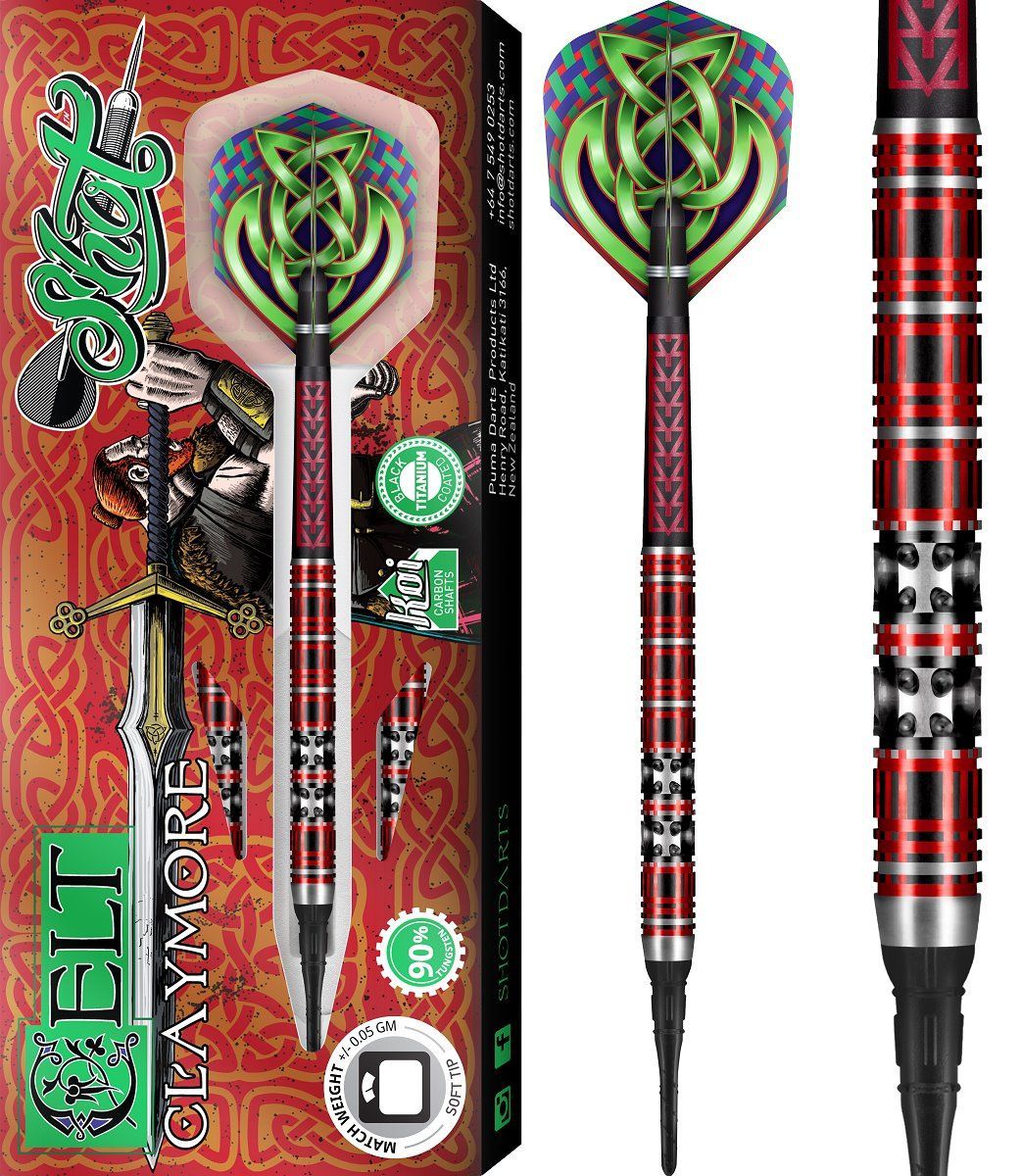 SHOT! Celt Claymore 90% Tungsten Softdarts 20 Gram Softdarts