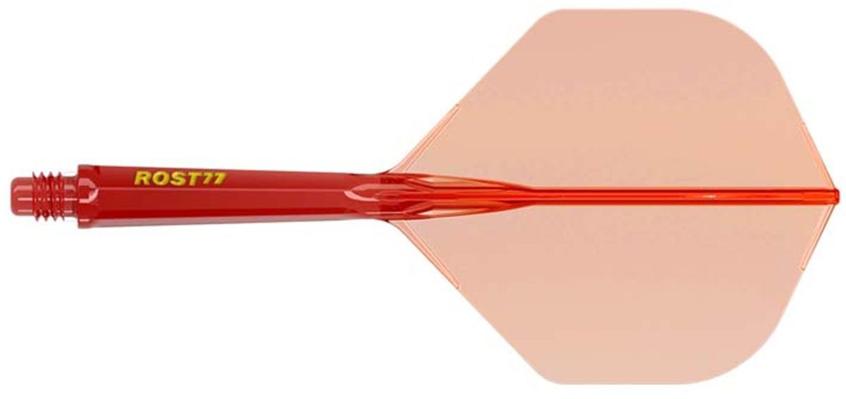 Cuesoul Dart Flight/Shaft ROST 77 Clear Red Small Standard Flights
