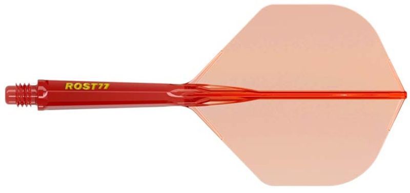 Cuesoul Dart Flight/Shaft ROST 77 Clear Red Small Standard Flights