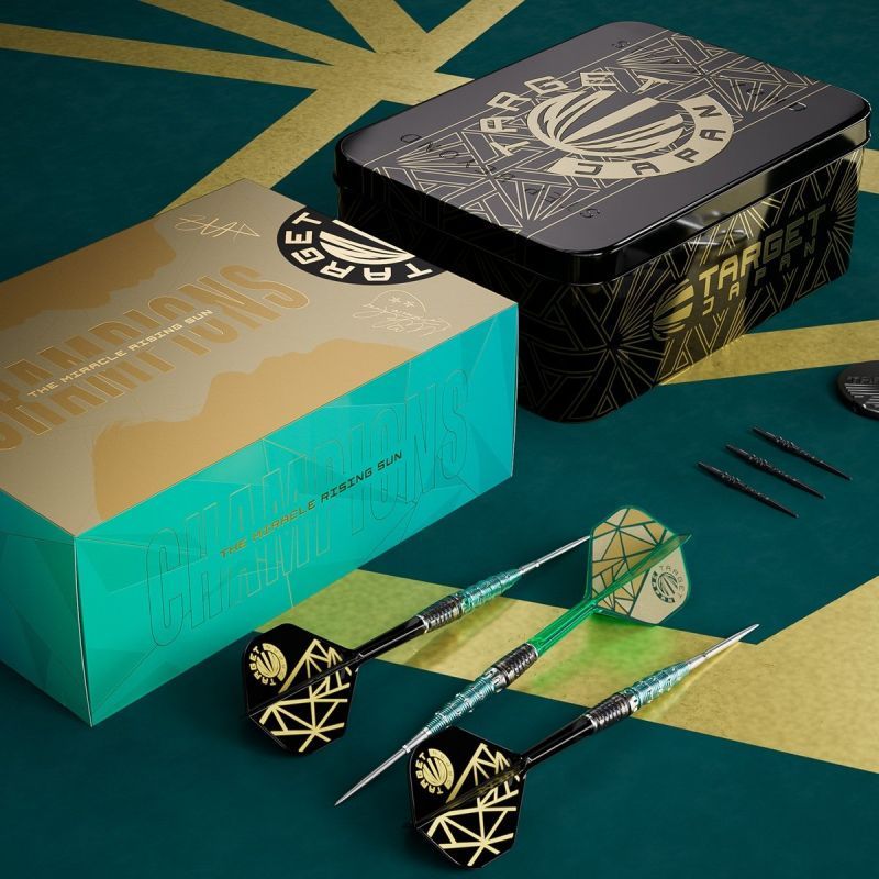 Target The Miracle Rising Sun Limited Edition Champions Set Swiss Point 95% Steeldarts 23/25 Gramm Steeldarts