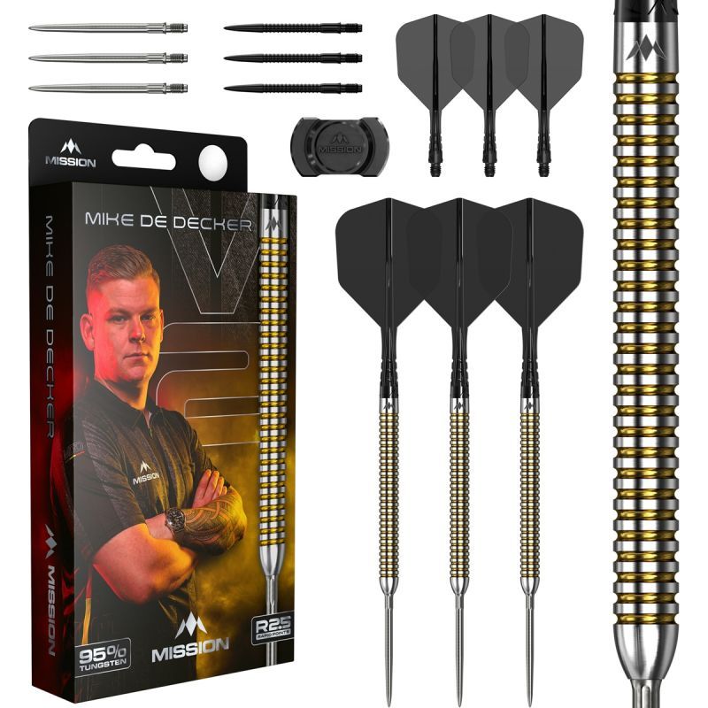Mission Mike De Decker V2 RP 95% Steeldarts 22/24 Gramm Steeldarts