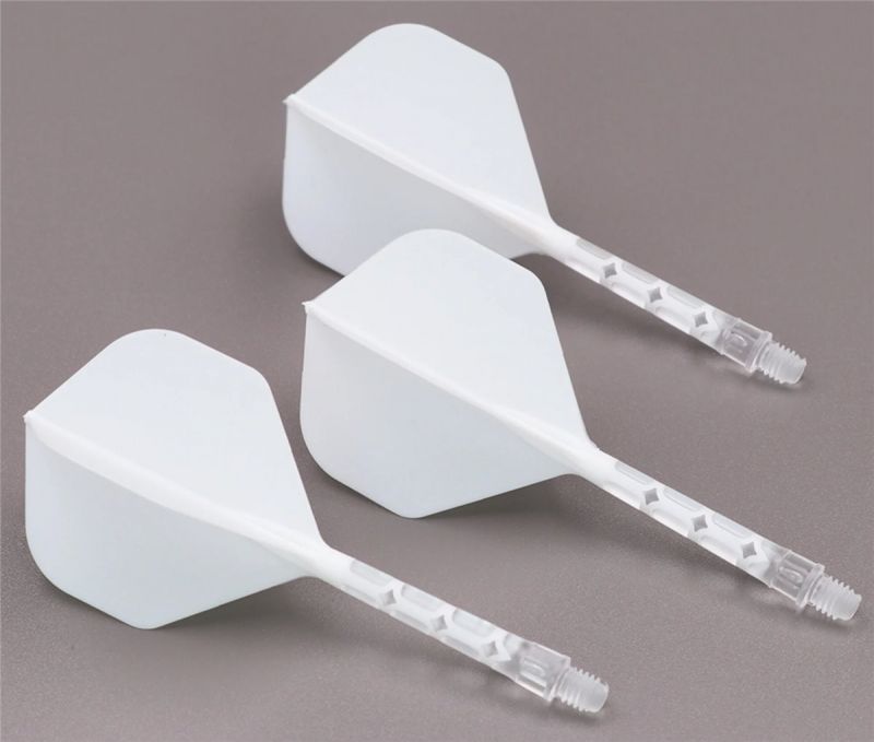 Cuesoul aletta per freccette/Asta ROST T19 Aletta Bianco/Trasparente standard grande Flights