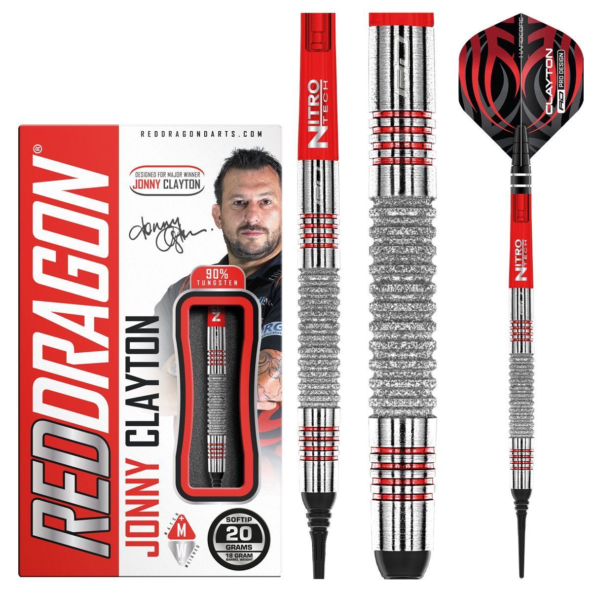 Reddragon Jonny Clayton Element 90% Softdarts 20 Gram Softdarts
