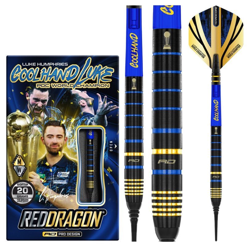 Reddragon Luke Humphries TX4 Avenger 90% Fléchettes à pointe souple 20 Grammes Softdarts