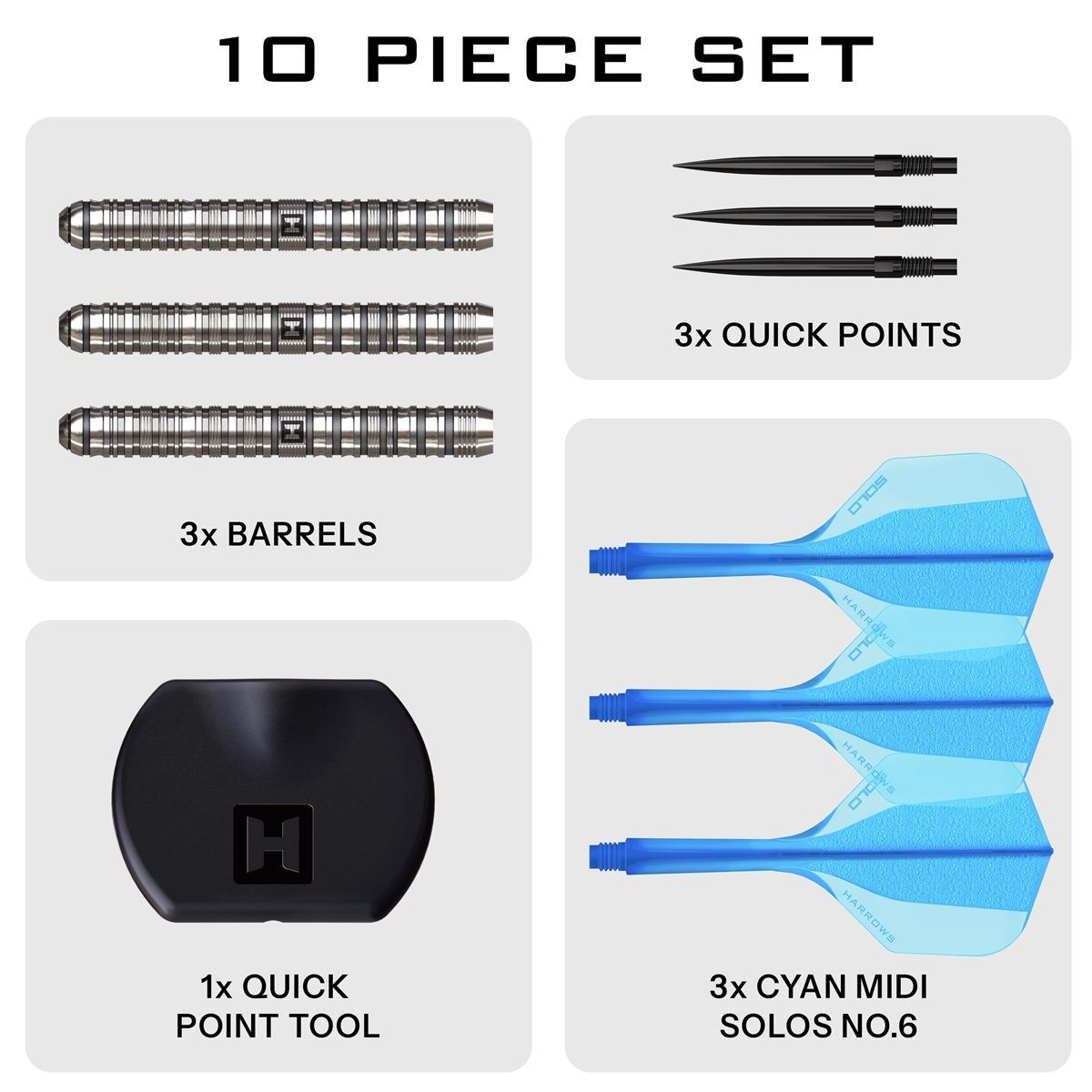 Harrows Flux Tungsten Pro Steeldarts 22/23/24 Gram Steeldarts