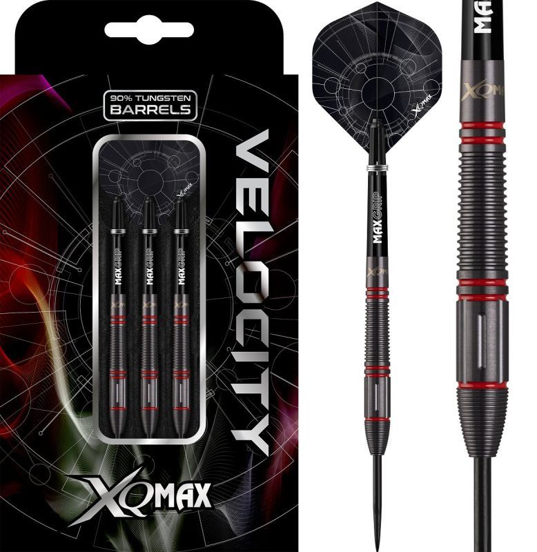 XQMAX Velocity Rot M2 90% Steeldarts 22/24/26 Gramm Steeldarts