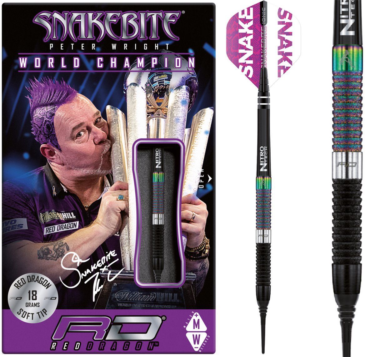 Reddragon Peter Wright WC Diamond 90% Tungsten Softdarts 20 Gramm Softdarts