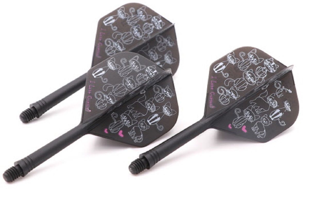 Cuesoul aletta per freccette/Asta Ak5 Catty Black Katzen Standard No2 Flights