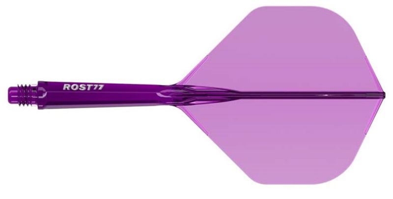 Cuesoul Dart Flight/Shaft ROST 77 Transparent Lila Big Standard Flights