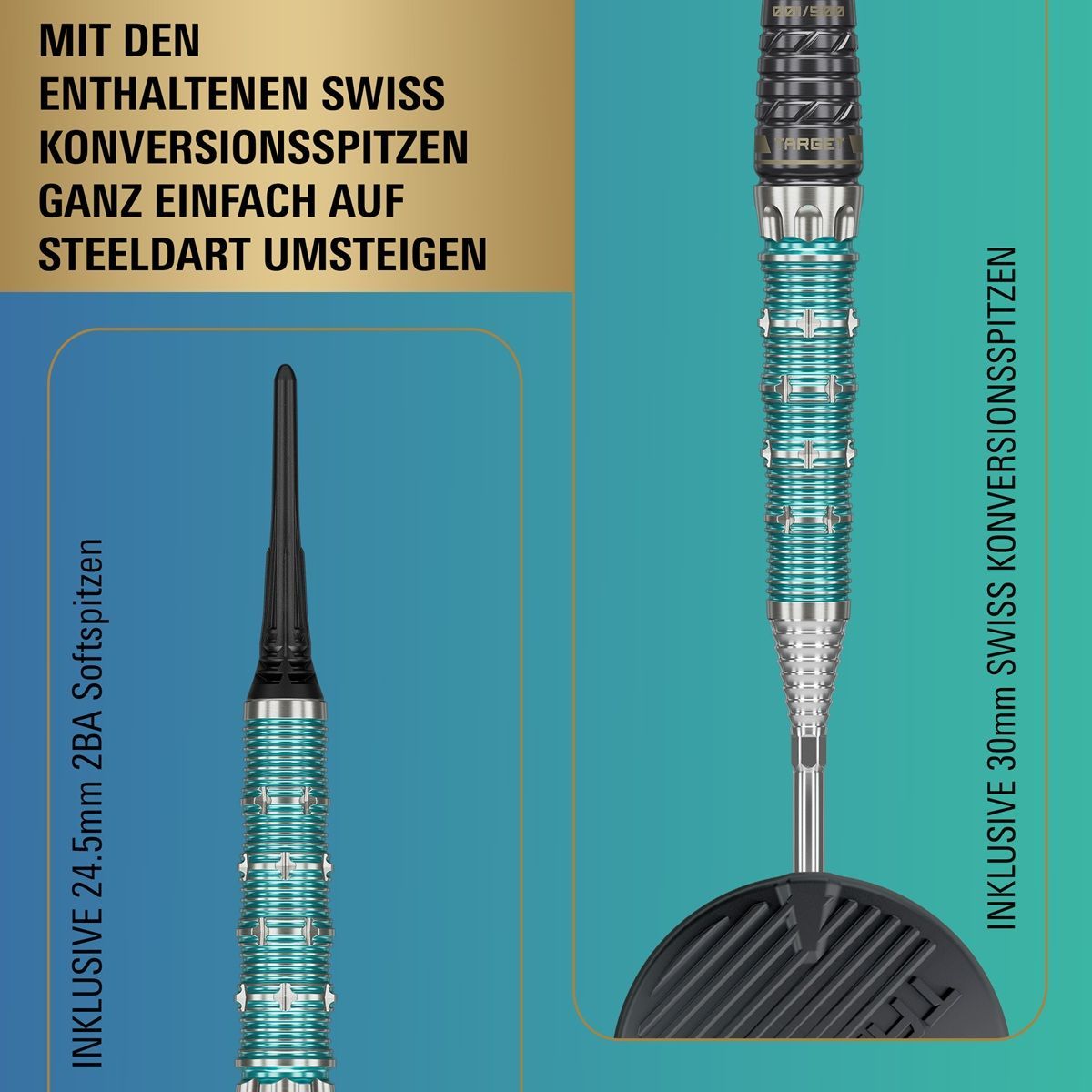 Target The Miracle Rising Sun Limited Edition Champions Set 95% 2BA Softdarts 21,5 Gramm Softdarts