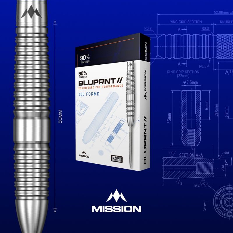 Mission BLUPRNT FORMD R2.5 RP 90% Steeldarts 23/25 Gramm Steeldarts