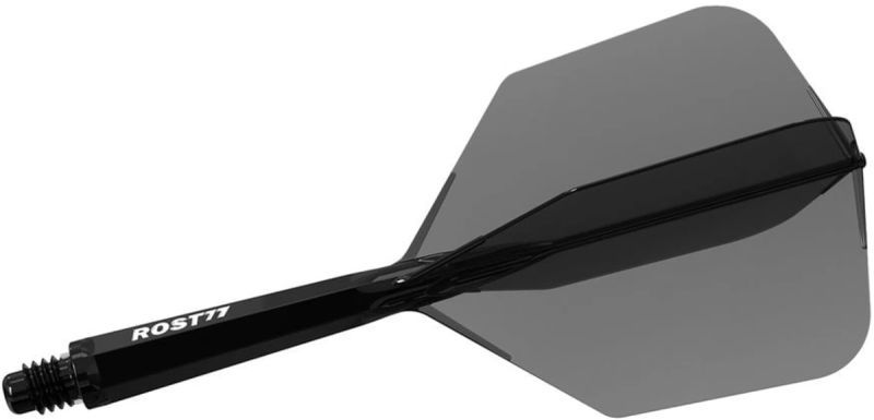 Cuesoul aletta per freccette/Asta ROST 77 Trasparente Black Big Wing Flights