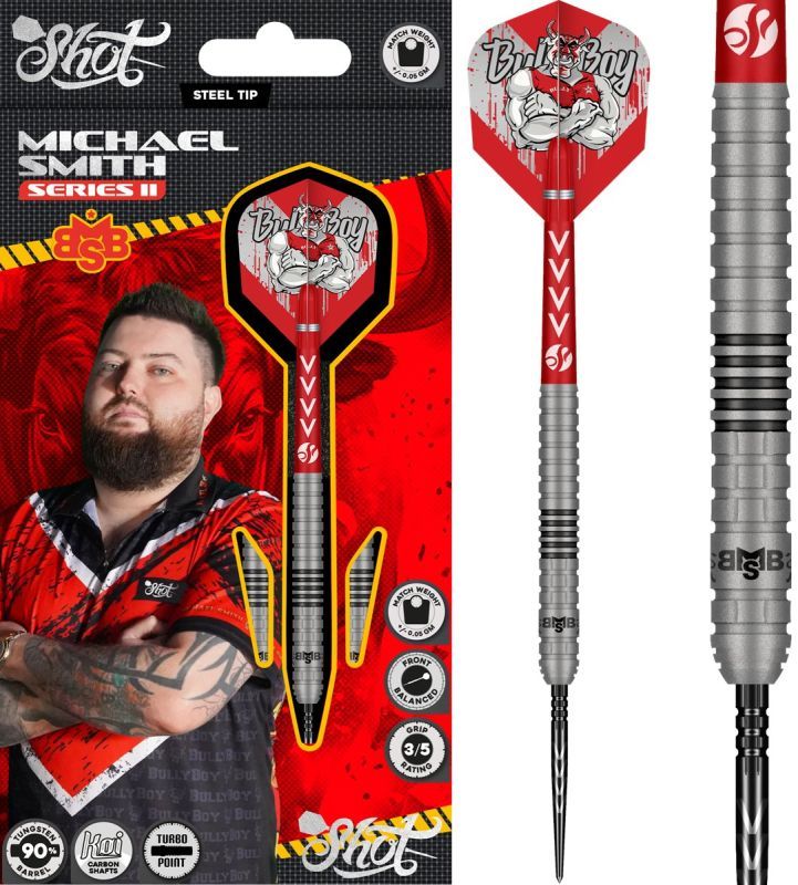 Shot! Michael Smith S2 TP 90% Steeldart 22/23/24/25 Gramm Steeldarts