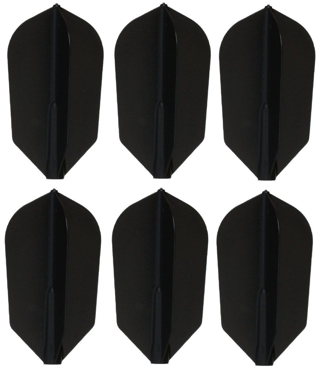 2 Set Cosmo Darts Fit Flights Schwarz Slim Flights