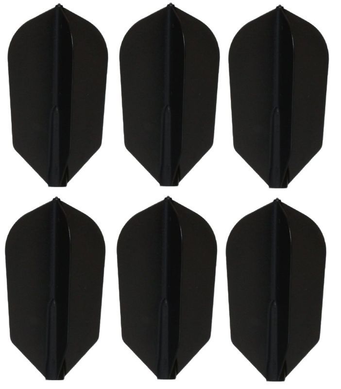 2 Set Cosmo Darts Fit Flights Schwarz Slim Flights