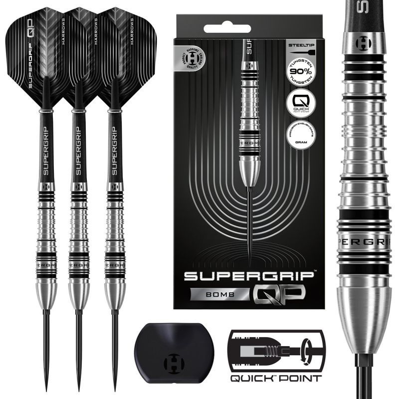 Harrows Supergrip QP Bomb 90% Steeldarts 23/25 Gramm Steeldarts