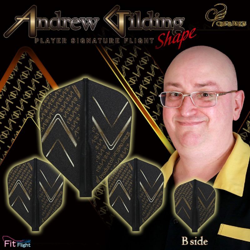 Cosmo Darts Fit Flights Slim Shaft No.4 Andrew Gilding Shape Starter Set Flights