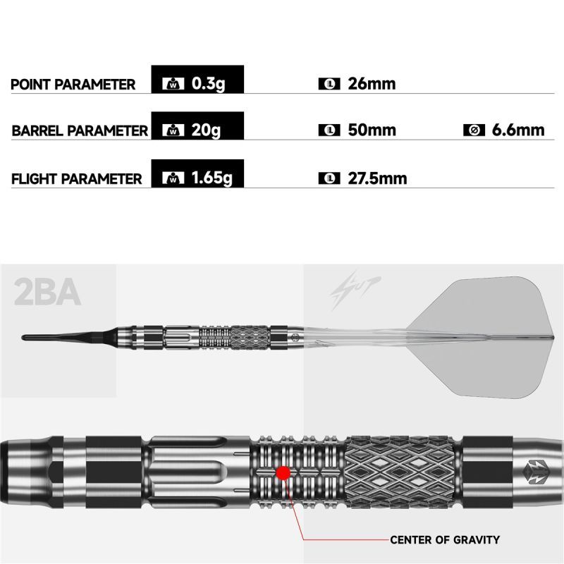 Caliburn Player XT 90% Softdarts 20 Gramm Softdarts