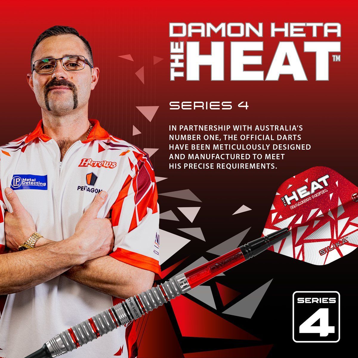 Harrows Damon Heta G4 90% Softdarts 18/20 Gramm Softdarts
