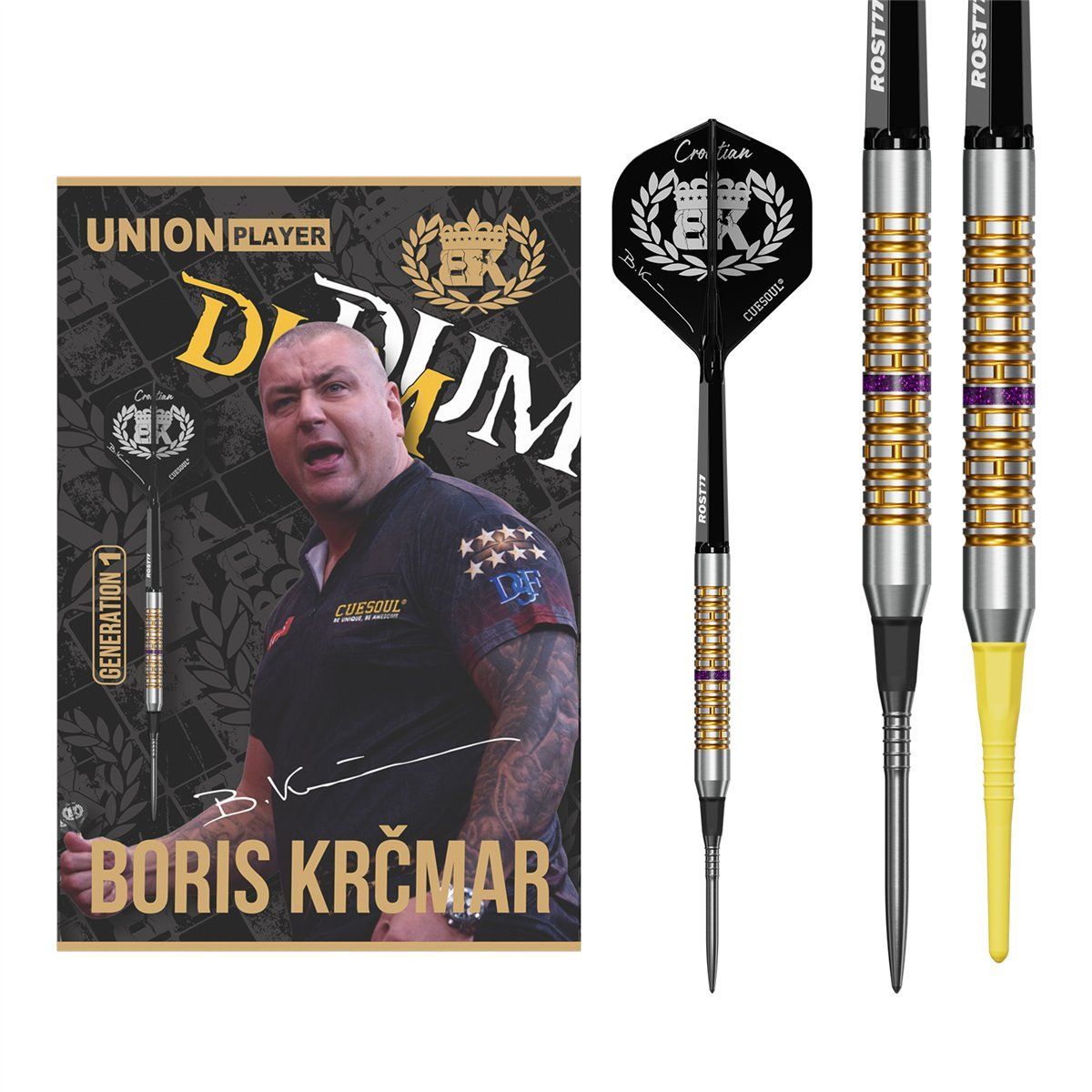 Cuesoul Boris Krcmar G1 95% Le mie freccette elettroniche Soft Tip + Conversion Points No.5 15,5/19/21/23 Grammi Softdarts