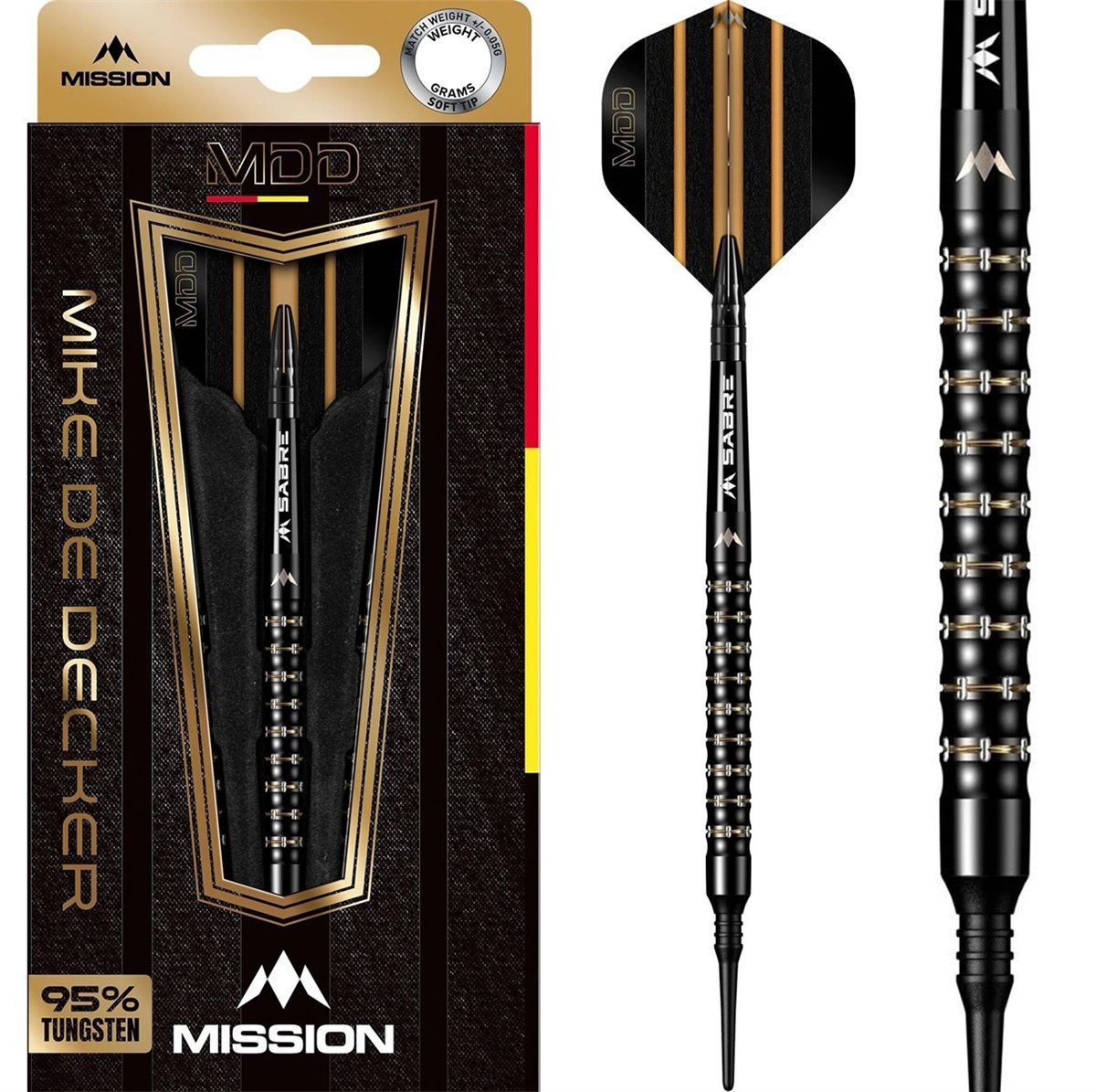 Mission Mike De Decker Black 95 % Softdarts 20 Gramm Softdarts