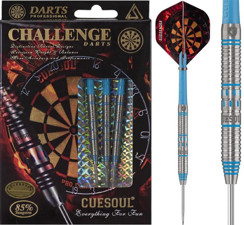 Cuesoul Challenge Multi Ring Tapered Blau 85% Steeldarts 26 Gramm Steeldarts