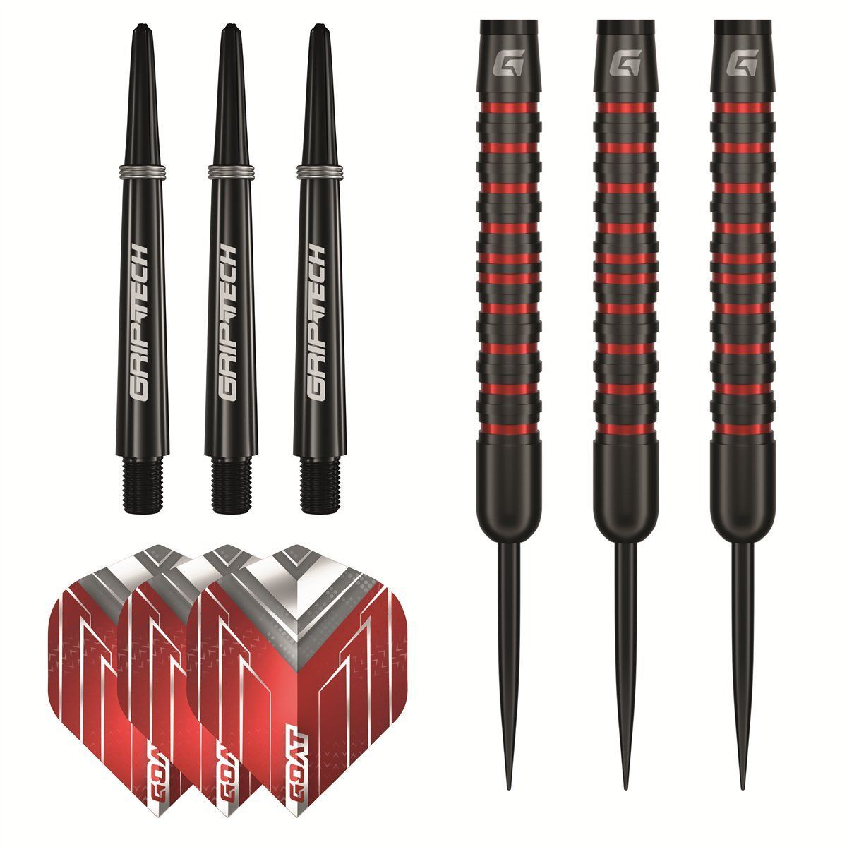 GOAT Podium Schwarz/Rot 90% Steeldarts 20/22 Gramm Steeldarts
