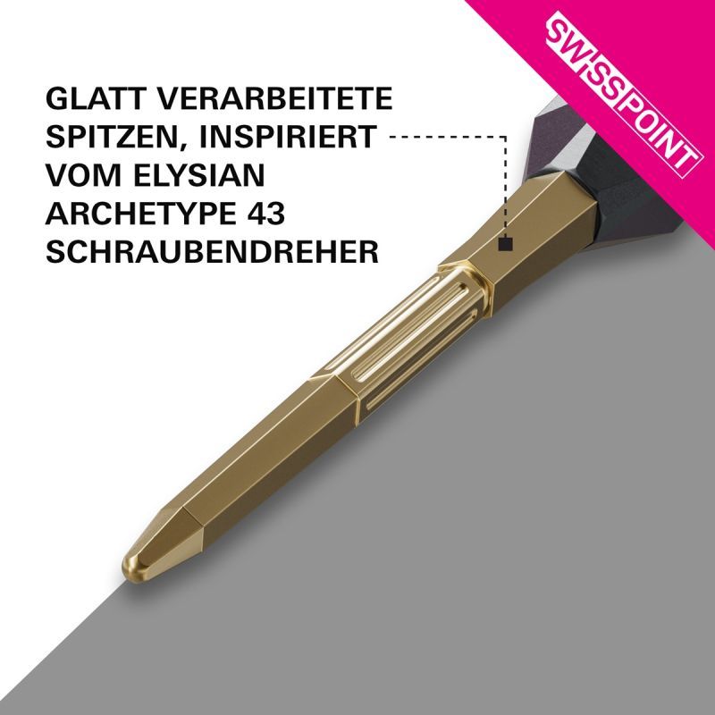 Target Swiss Point Elysian Archetype 43 30/35/42 mm Oro/Nero/Argento Wechselspitzen