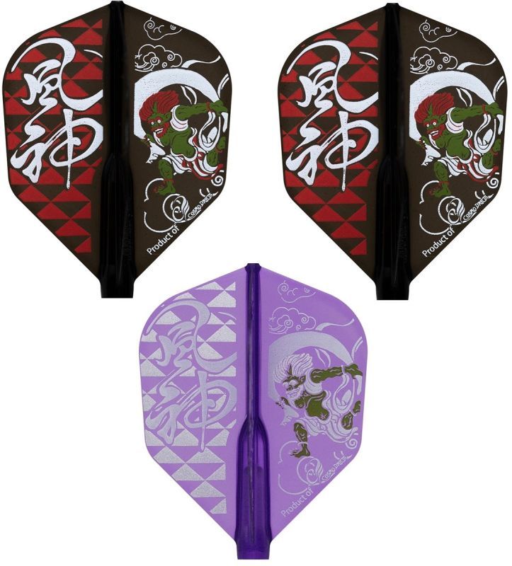 Cosmo Darts Fit Flights Air Printed Series FUJIN-RAIJIN Shape Flights
