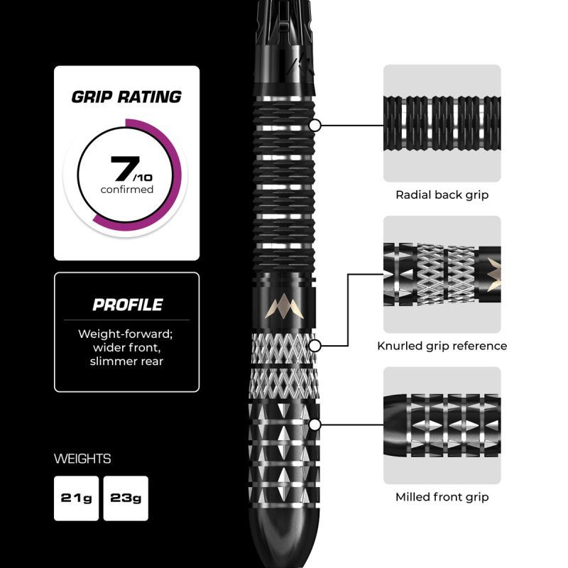 Mission Quantum RP 95% Steeldarts 21/23 Gram Steeldarts